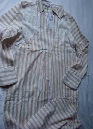 Платье-рубашка в полоску mango , м размер , новое8 фото