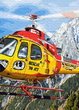 Картина за номерами вертоліт в альпах