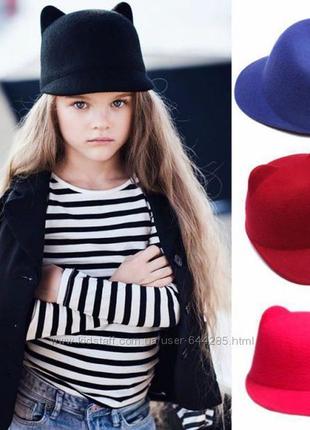 Кепі жокейка з вушками. колір синій