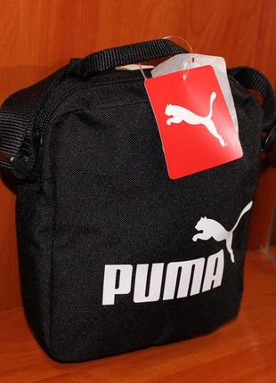 Puma no.1 logo portable bag 076055 01 сумка на плече месседжер барсетка оригінал чорна унісекс6 фото