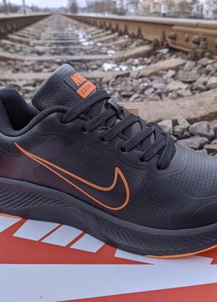 🔥 шкіра nike zoom 41-46 придбати післяоплатою чорні унісекс кросівки чоловічі наложенним3 фото