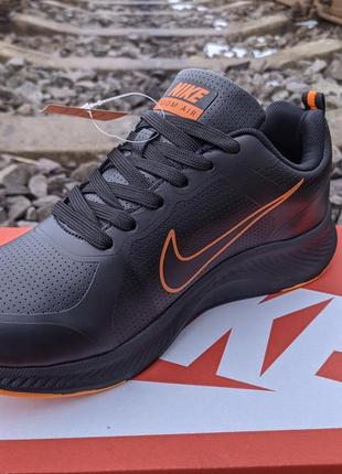 🔥 шкіра nike zoom 41-46 придбати післяоплатою чорні унісекс кросівки чоловічі наложенним5 фото