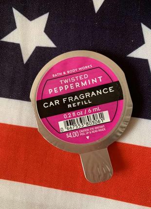 Американський аромат для будинку і машини twisted peppermint від bath&body works2 фото