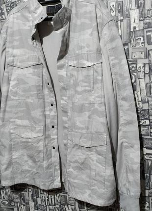 Чоловіча камуфляжна куртка в стилі мілітарі, великий розмір, angelo litrico для c&a.7 фото