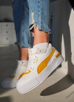 Puma cali sport white orange