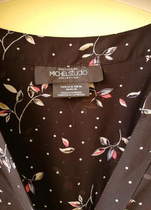 Изумительная брендовая блуза michel studio в цветочный принт большой размер батал5 фото