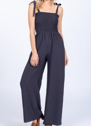 Летний комбинезон на бретелях от h&m р.40/l вискоза
