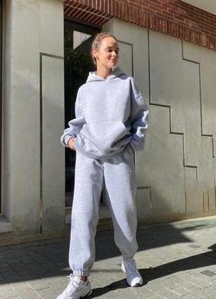 Тёплый спортивный костюм оверсайз на флисе 👌лидер продаж👌 20 цветов