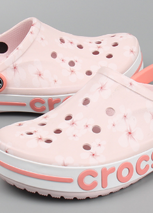 Кроксы crocs bayaband clog, розовые.