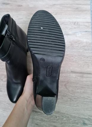 Tamaris ботинки каблук кожа черевики шкіряні обувь весна3 фото