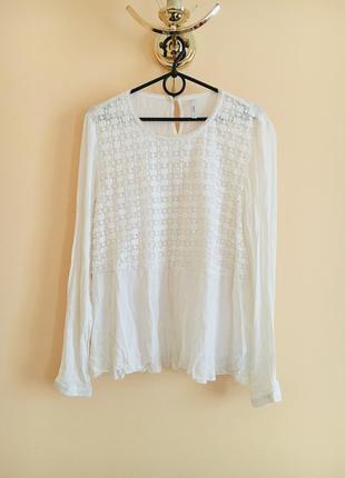 Батал великий розмір біла блузка блуза блузочка натуральна віскозна легка