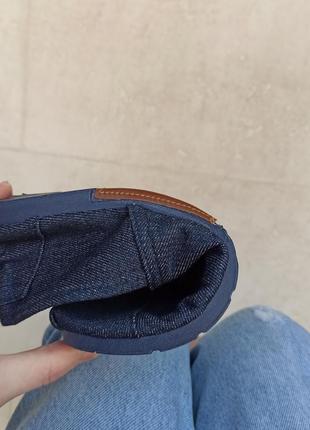 Сині джинсові томсы мокасини сліпони3 фото