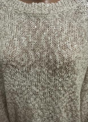 Женский свитер пуловер кофточка жіноча. с пайетками2 фото