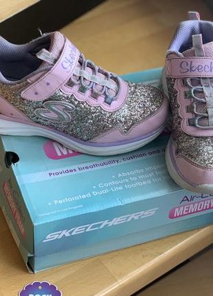 Кроссовки skechers 35 размер, блестящие, блестки, uk 2, us 3, 22 см, 81448l pkmt