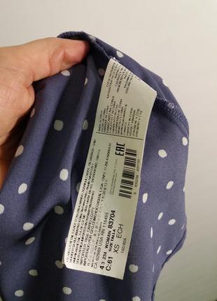 Трендова ніжна бузкова блуза в горох з бантом від mango7 фото