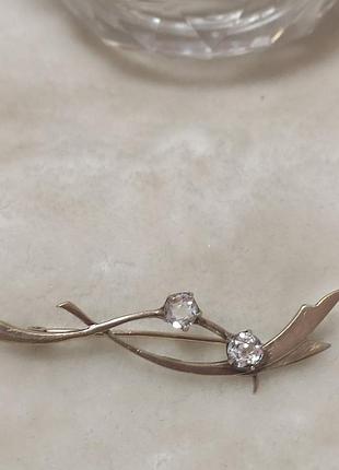 📍брошь 📍серебро📍,горный хрусталь,винтаж,