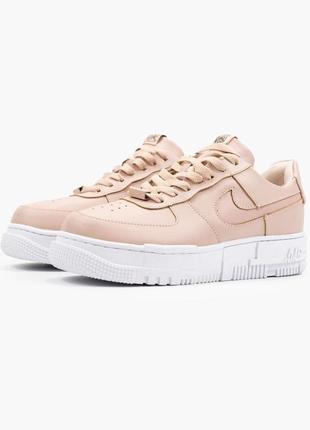 Женские кроссовки nike air force 1 pixel white pink  36-37-38-39-40-41