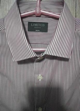 Классическая мужская рубашка  m&s 52-54 р-р, рост 185 см