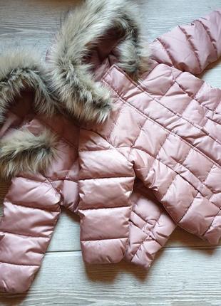 Куртка h&m 2-3(98см ) рожева пудра курточка6 фото