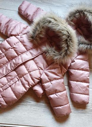 Куртка h&m 2-3(98см ) рожева пудра курточка4 фото