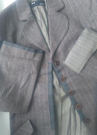Шерсть, кашемир и шелк! шикарный стильный офисный пиджак жакет блейзер rützou р.38 (м)7 фото