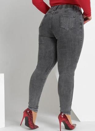 Джинси-варенки, джеггінси варенки, джинси скінні, джинси з високою посадкою р 46-522 фото