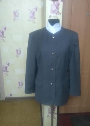 Шикарный шерстяной брендовый пиджак жакет betty barclay р.16 (l/xl)