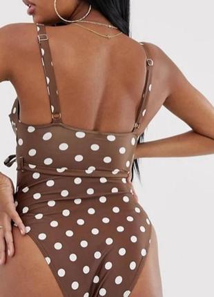 Купальник сдельный в горошек