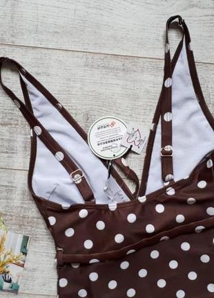 Купальник сдельный в горошек