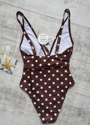 Купальник сдельный в горошек