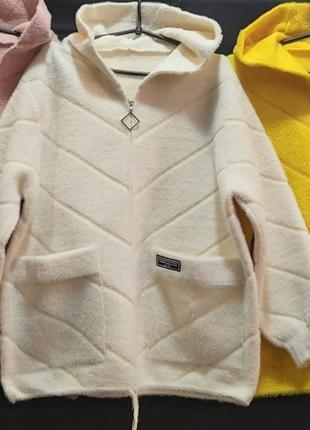 Стильная куртка с альпаки ,на ог до 144.2 фото