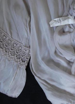 Блуза шёлковая блузка  сорочка  туника  шёлк 100% италия 4х  ambra5 фото