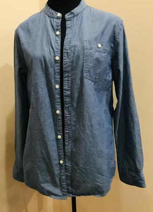 Джинсовая рубашка slim fit angelo litrico р -l