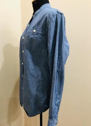 Джинсовая рубашка slim fit angelo litrico р -l