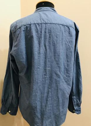 Джинсовая рубашка slim fit angelo litrico р -l