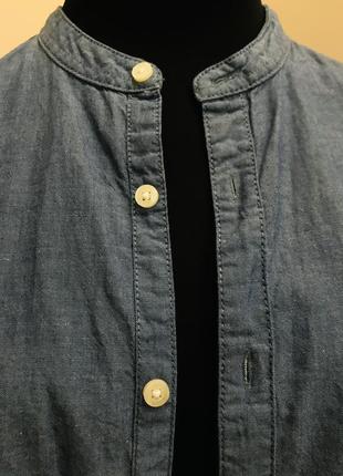 Джинсовая рубашка slim fit angelo litrico р -l