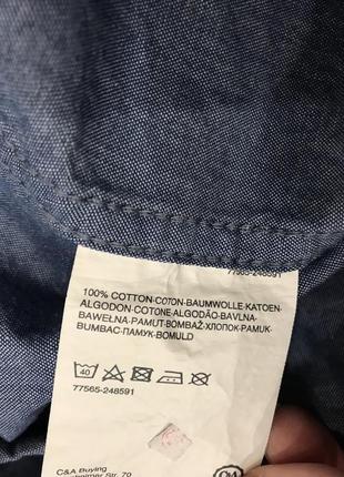 Джинсовая рубашка slim fit angelo litrico р -l