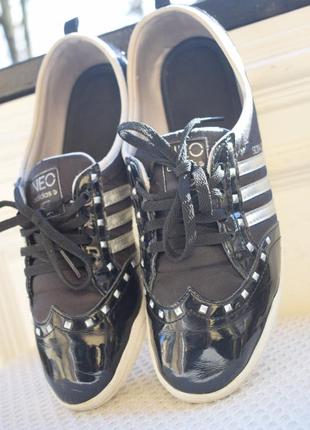 Туфли спортивные кеды слипоны мкасины адидас adidas neo р.41 р.40 26 см10 фото