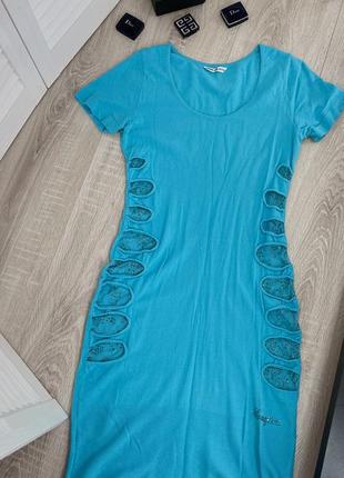 Sassofono платье бирюзовое италия премиум couture кутюр мини м m4 фото