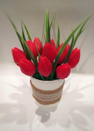 Букет тюльпанов из мыла1 фото