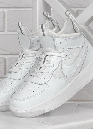 Кроссовки женские nike air force lunar кожаные текстиль белые индонезия1 фото