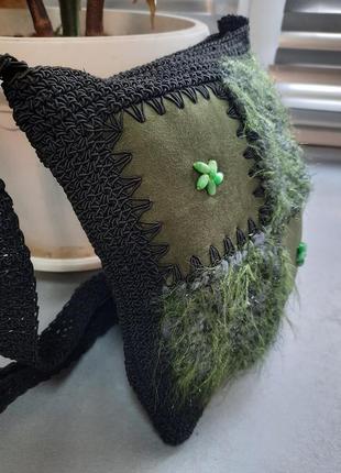 Молодежная плетеная сумка через плечо1 фото