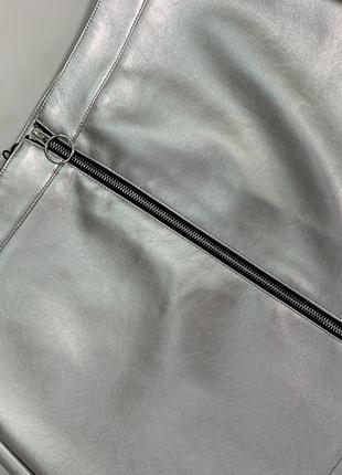 Серебренная юбка с колечком3 фото