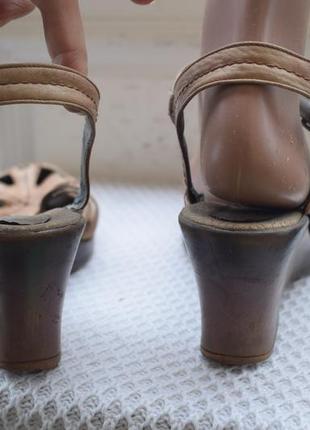 Кожаные босоножки сандали р.39 25,8 см2 фото