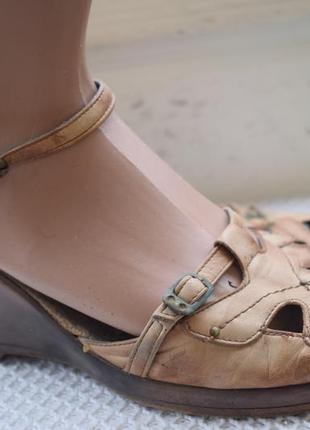 Кожаные босоножки сандали р.39 25,8 см