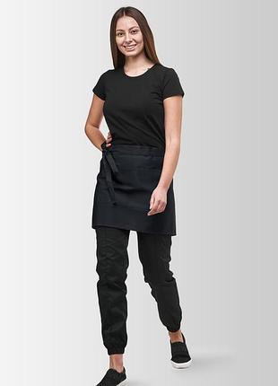 Фартухи на пояс для офіціантів vsetex berry темно-сірий колір|фартухи