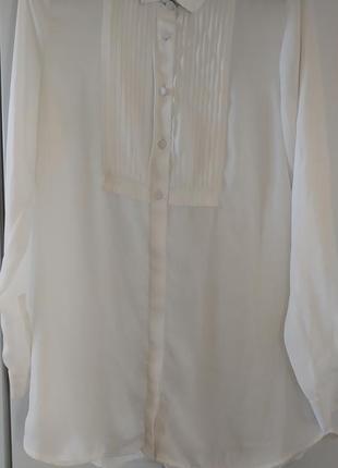 Блузка бренда h&m белая классика3 фото