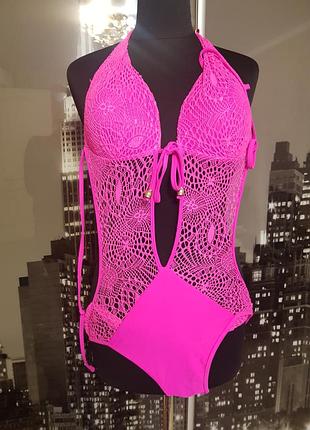 Купальник вязаный яркий