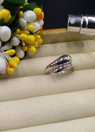 Срібна каблучка краплі безрозмірна в стилі tiffany & co розмір 16.5 та 17 покупцеві знижка3 фото