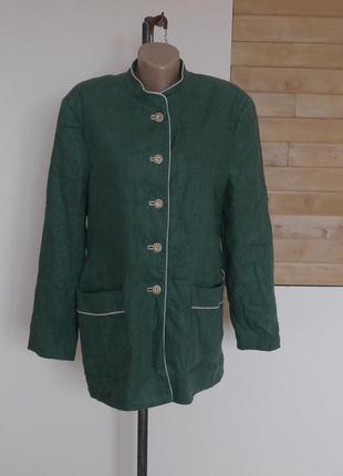 Піджак зелений 100 %  льон 16-40 євро розмір